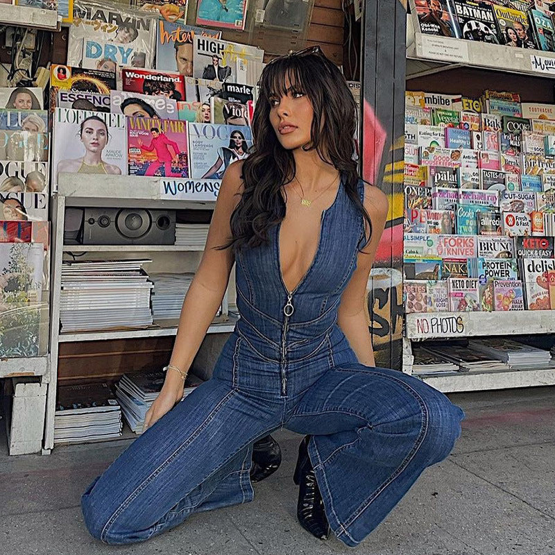 Julie™ | Denim Buksedragt