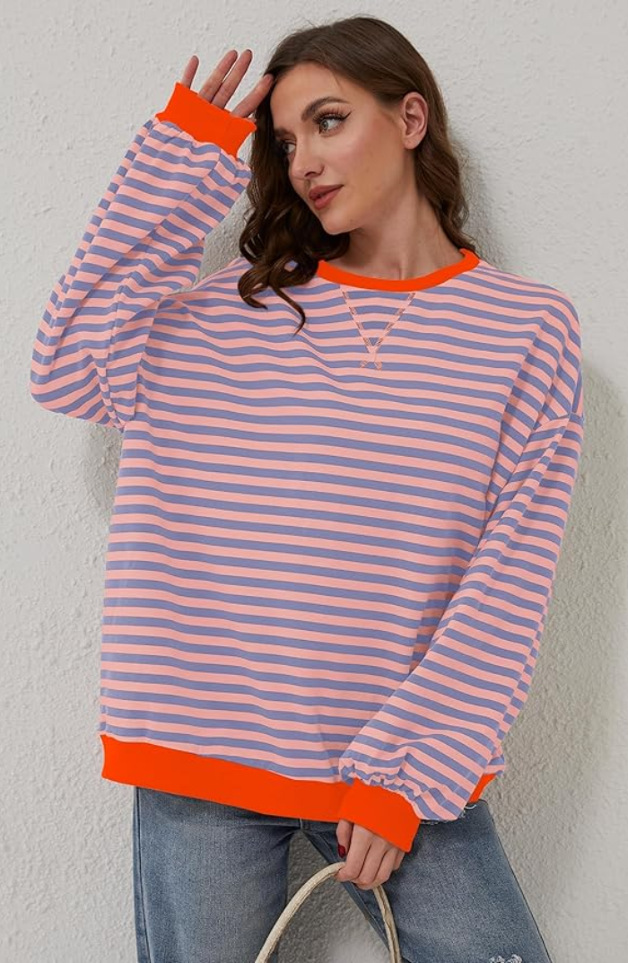 Amara | STRIPED OVERSIZED SWEATER