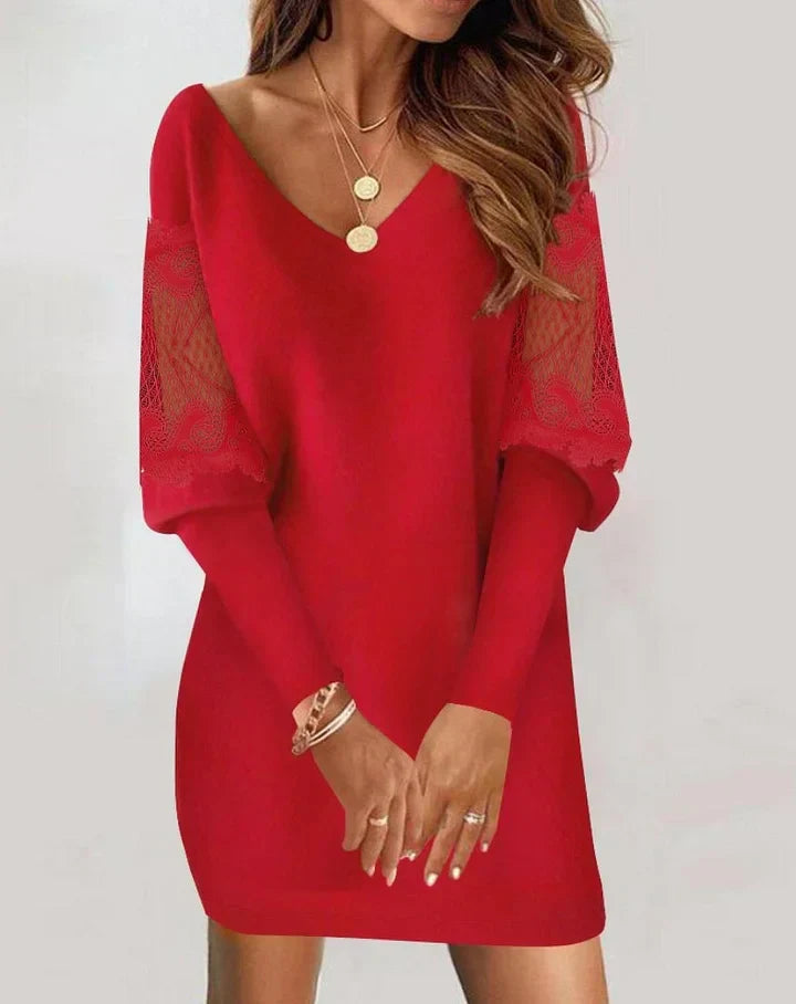 Amara | Long Sleeve V-Neck Dress