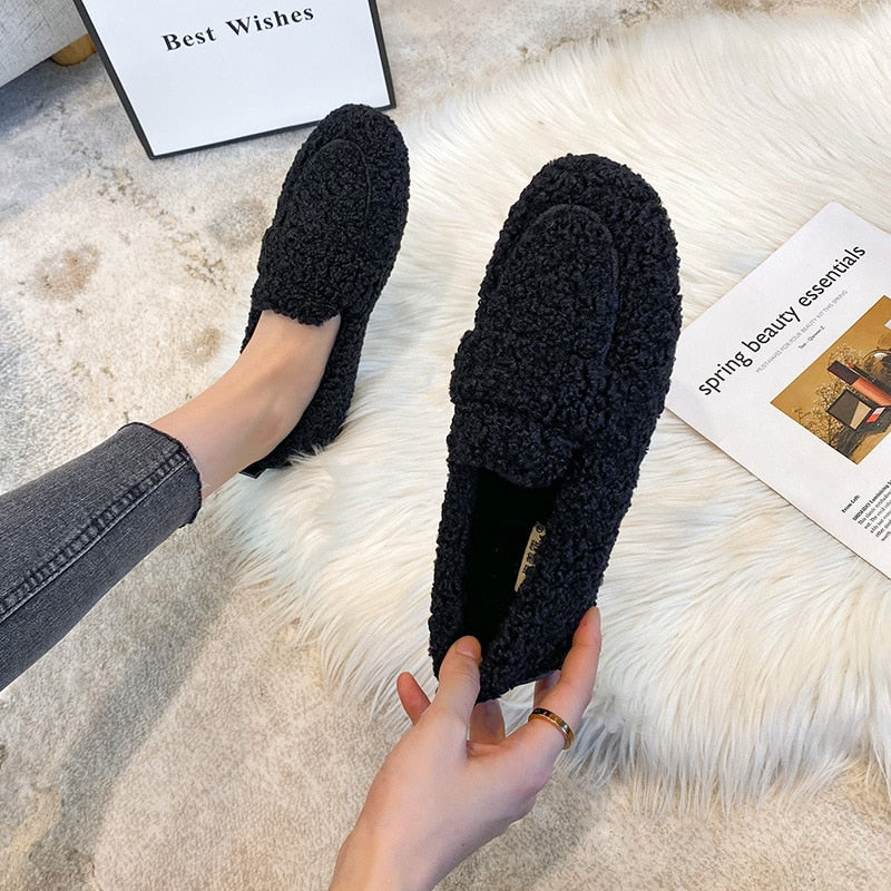 Amara | Plush Flat Shoes