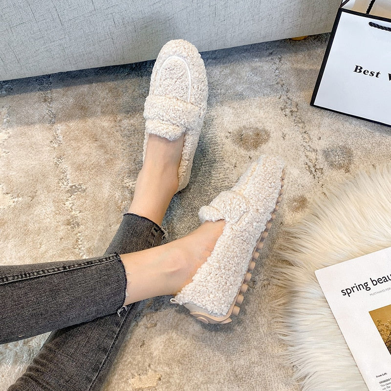 Amara | Plush Flat Shoes