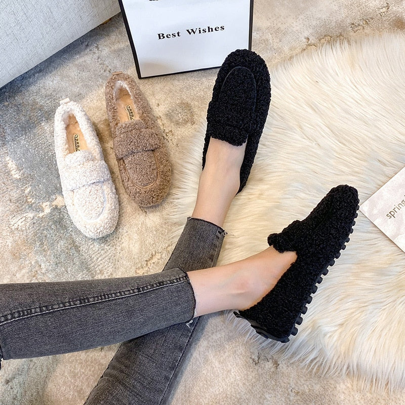 Amara | Plush Flat Shoes