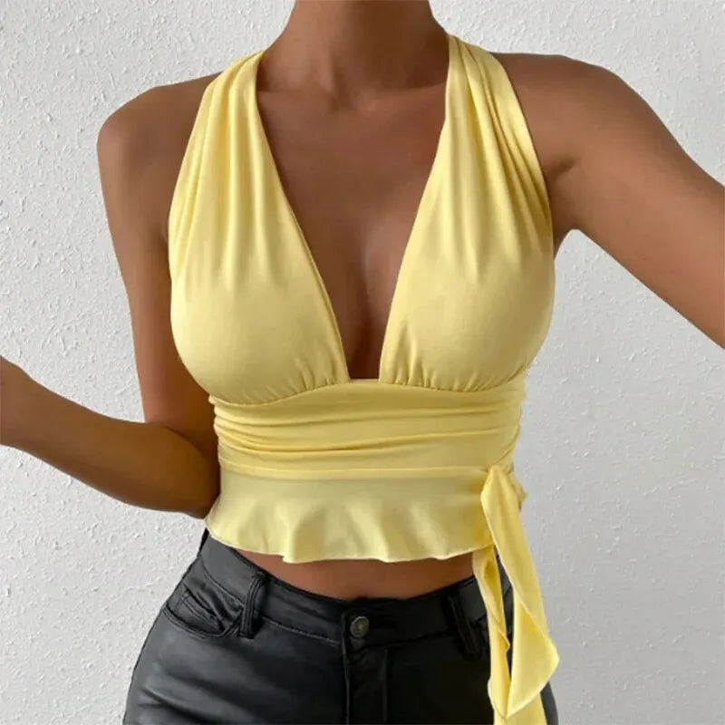 Selena™ | Figursyet Dyb V-hals Top