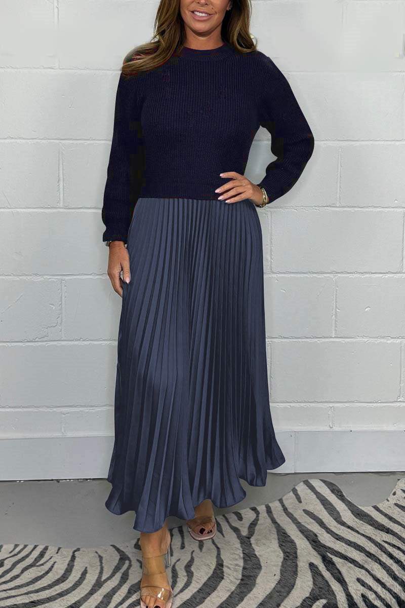 Amara | Chic Sweater & Pleated Skirt Set