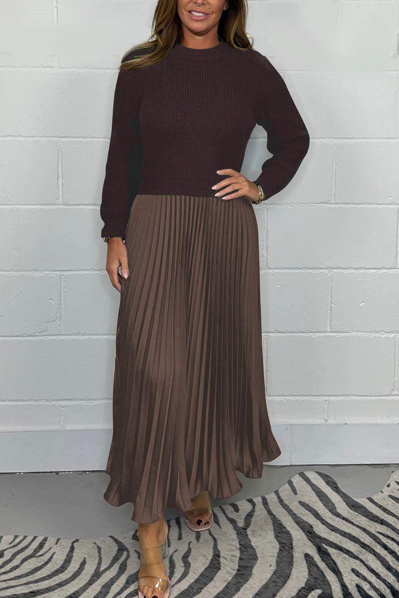 Amara | Chic Sweater & Pleated Skirt Set