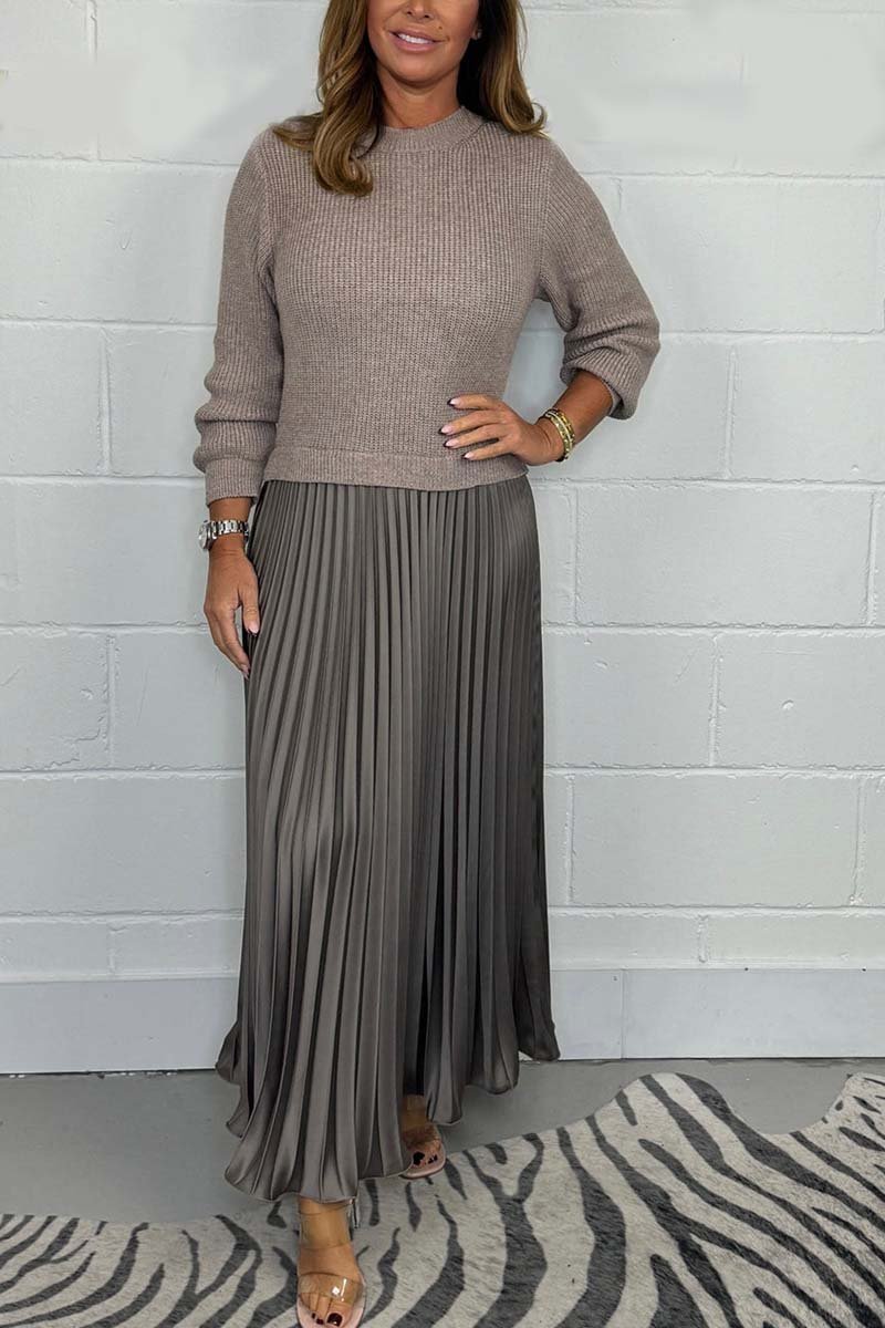 Amara | Chic Sweater & Pleated Skirt Set