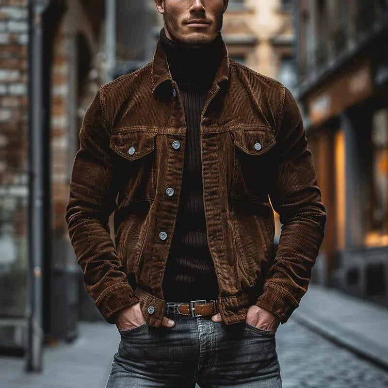 Nicolai™ | Stilfuld Retro Kordjakke