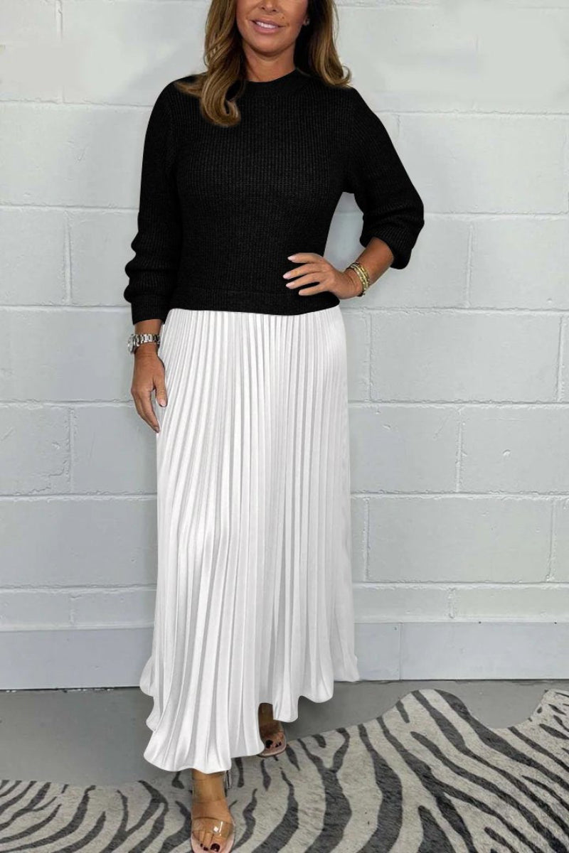 Amara | Chic Sweater & Pleated Skirt Set